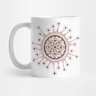 Virus Mandala (brown) Mug